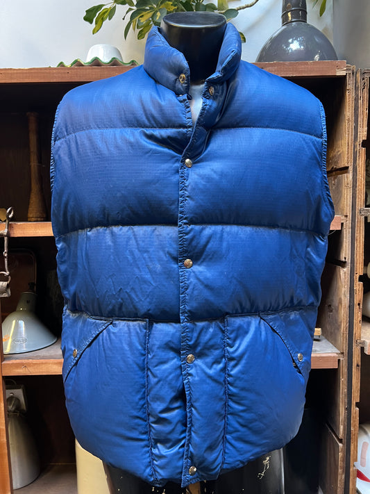 FirstThings Colorado USA Made Down Puffer Vest XL (Blue)