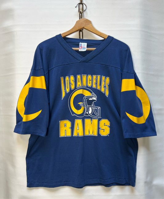 1 L.A. Rams Officially Licensed Product 1980's Half Sleeve Shirt USA made sz XL
