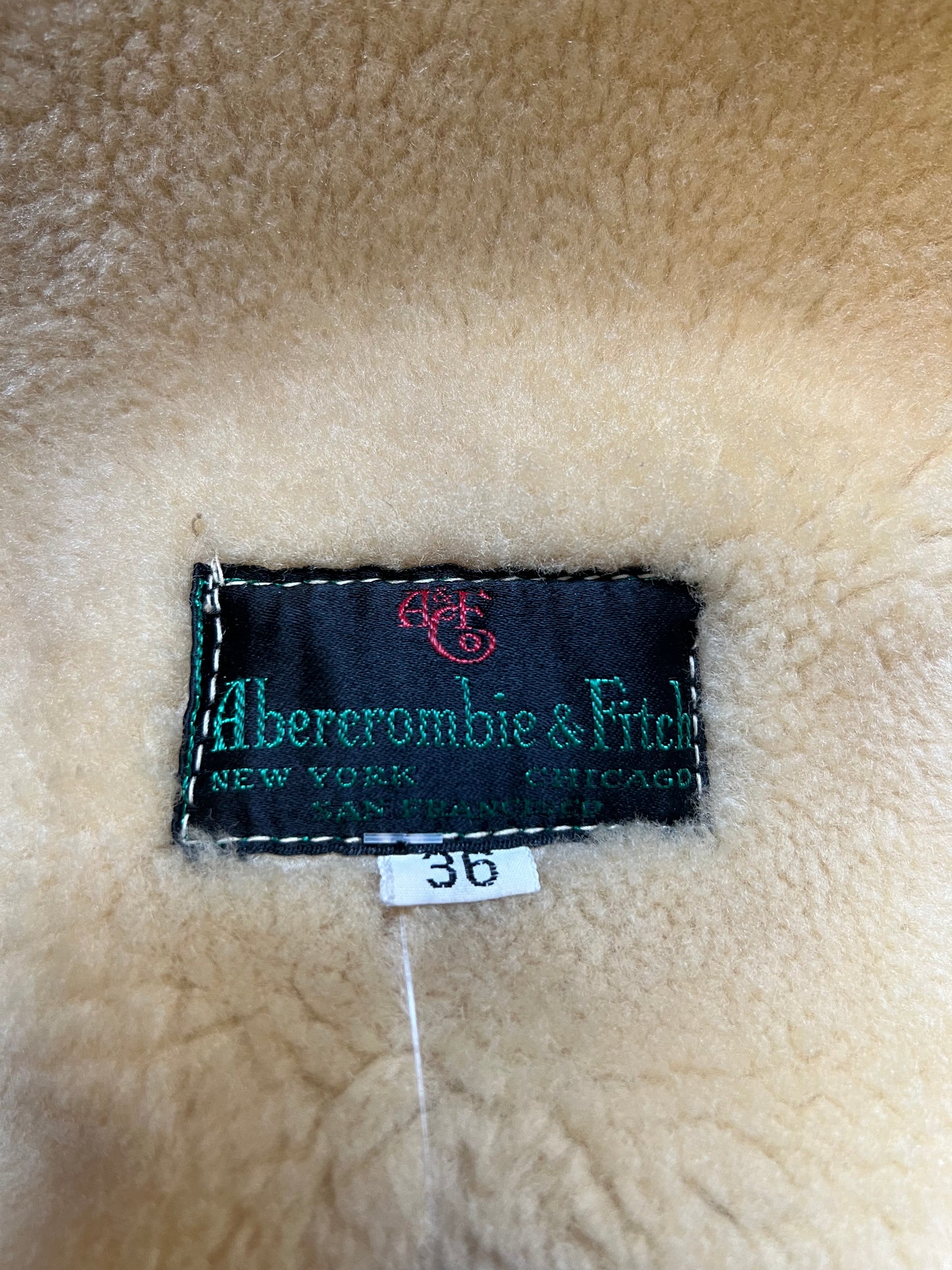 Abercrombie & Fitch Sheepskin Shearling Coat Sz 36 (Small)