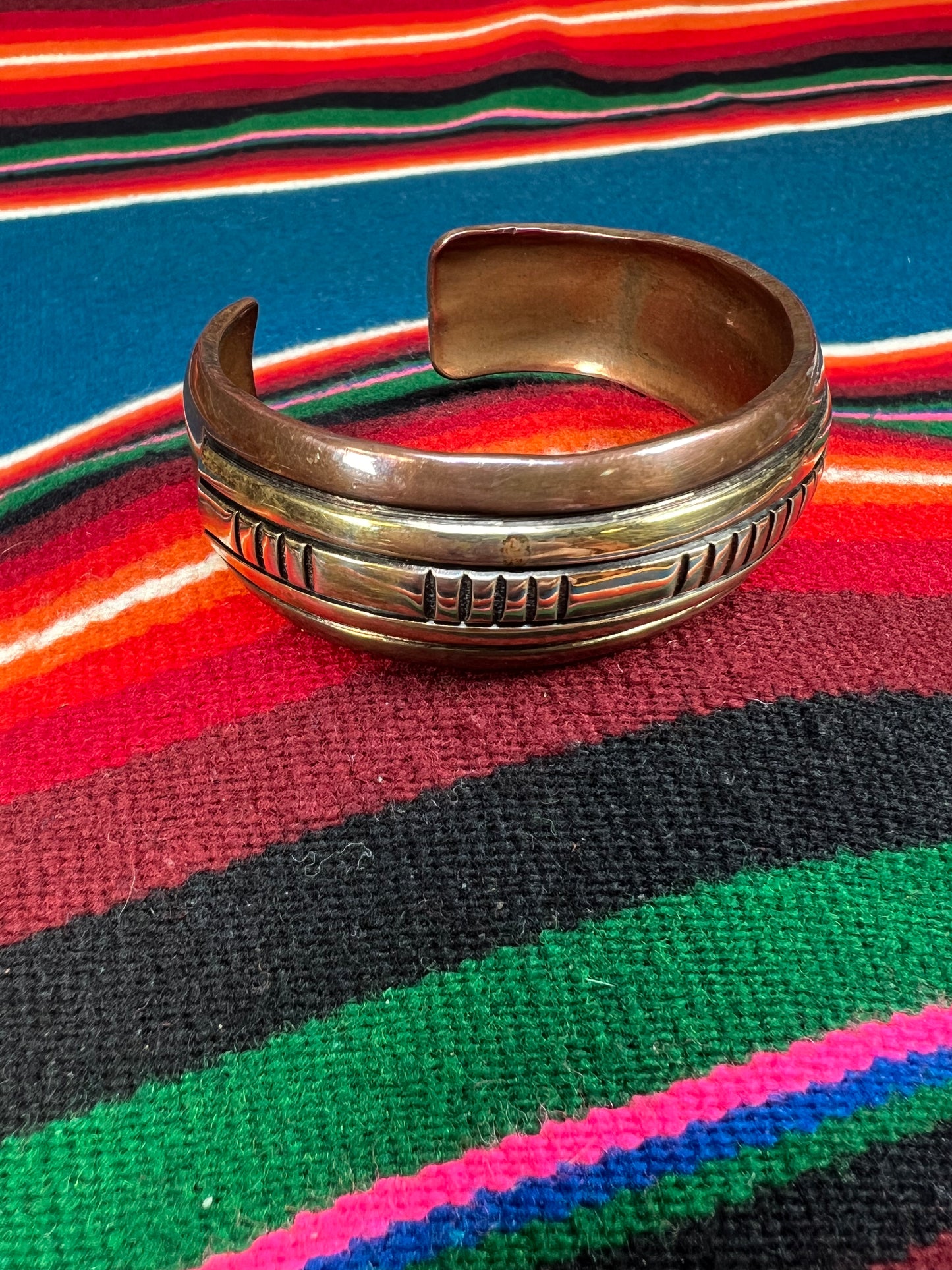 Navajo Copper Cuff Bracelet by Allen Boyd