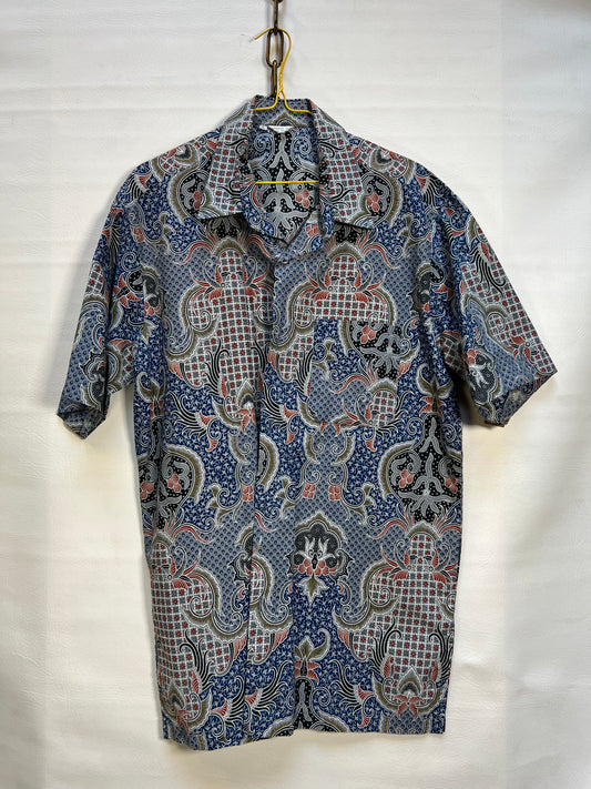 Indonesian Java Batik shirt sz L