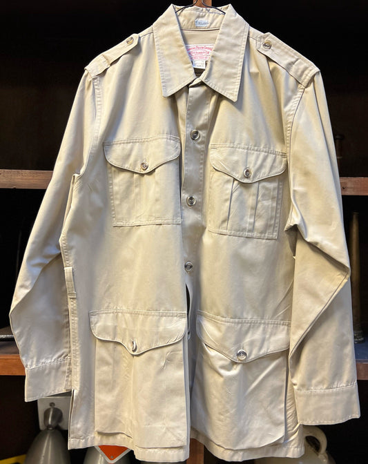 C.C. Filson Co. Khaki Long Sleeve Safari Shirt sz 44 USA Made