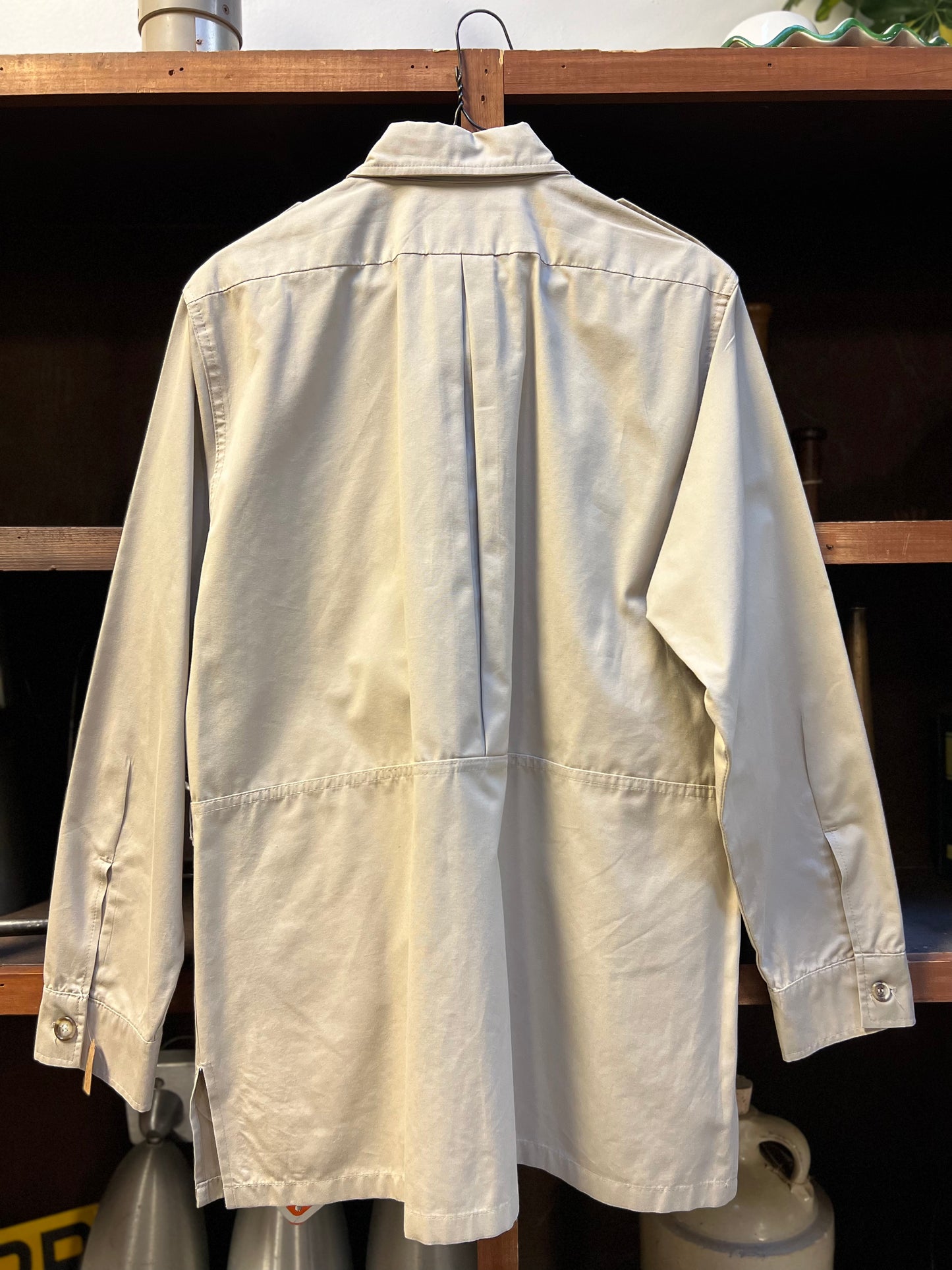 C.C. Filson Co. Khaki Long Sleeve Safari Shirt sz 44 USA Made